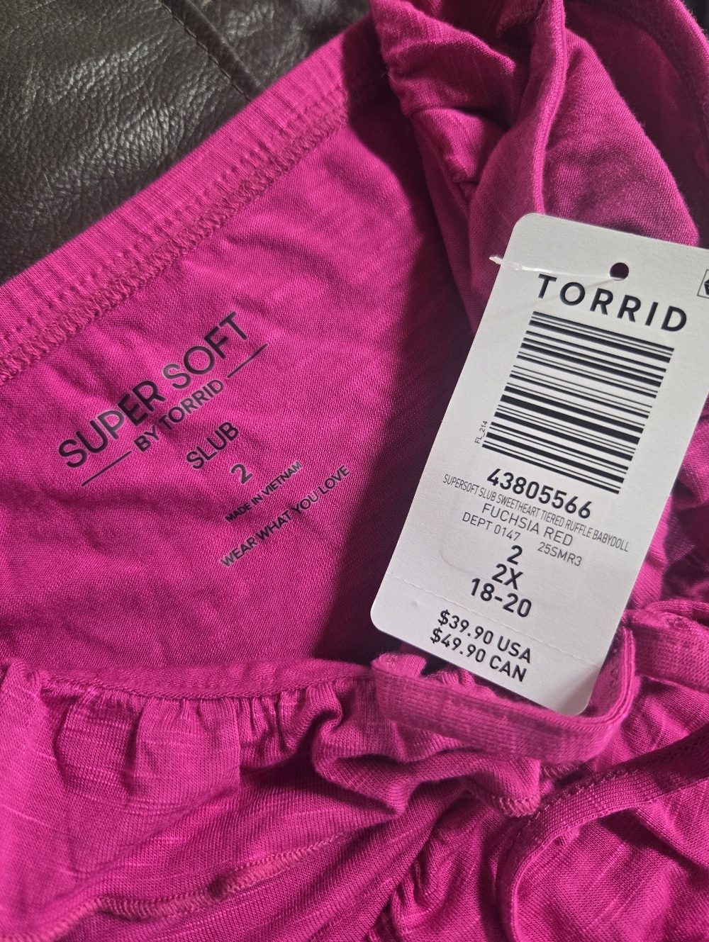 Super Soft Slub Ruffle Babydoll Top - Picture 5 of 5